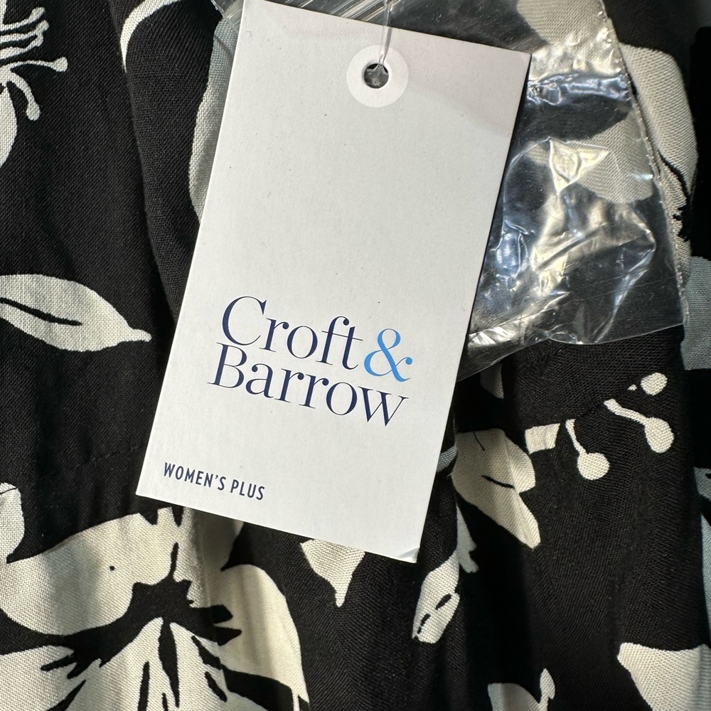 NWT Croft & Barrow women’s plus size ruffle hem maxi dress SZ 1X - Picture 5 of 8